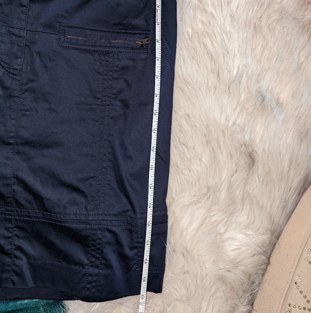 DVF Navy Blue Samantha Multi Zippers Skirt Sz 8 - Picture 16 of 16